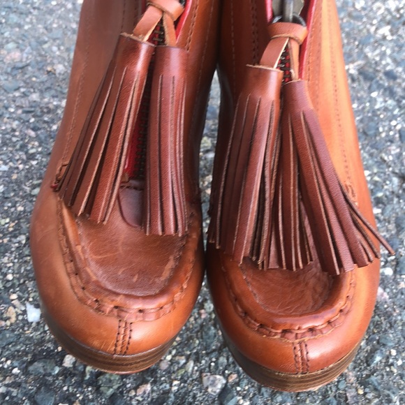 Coach Womens Cary Ankle Boots Brown Slim Heels Tasseled Split Toe Zipper Sz 6.5B - Picture 3 of 10